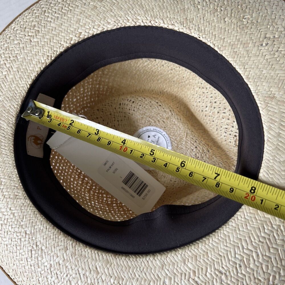 Freya Palm Sz L Hat UPF 50 Handmade Natural 100% Straw NWT Great gift - Picture 6 of 9